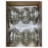 Pair Illuminated Pedestals w/Mirror Inserts