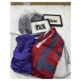 Quilt, Picture Frames, Witches Hat & More