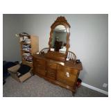 Tiger Stripe Dresser w/Mirror 64"L x 21"W x 33"