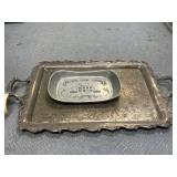 Bread Pan & Silver Toned Serving Tray