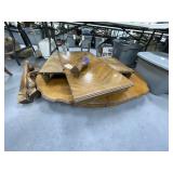 Wood Dining Table w/2 Leaves - Disassembled