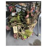 Decorative Basket w/Faux Fruit - Greenery