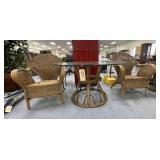 Bamboo Patio Table w/2 Chairs 48"