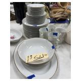 39 Pc Gold Rimmed China by RH Macy & Co