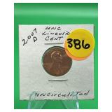 2007-D Uncirculated Lincoln Cent