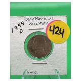 1999-D Jefferson Nickel Uncirculated