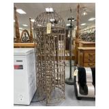 Cast Iron Bird Cage Wine Rack 58"H x 19"W