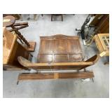 Hand Carved Bed w/Headboard - Footboard