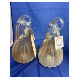 2 - Glass Lighted Dï¿½cor Pcs - NEW