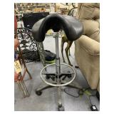 Rolling Saddle Bar Stool