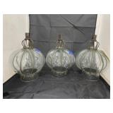 3 - Glass Candle Holders - AS IS