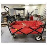 Canvas Wagon w/Hand Saw & Broom 33"x18"