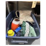 Laundry Supplies & More in Plastic Bin
