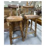 2 - Rustic Bar Stools 44"H