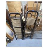 2 - Metal Racks w/4 Fabric Baskets