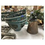Metal Garden Bucket & 4-Tiered Hanging Planter