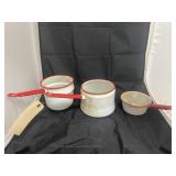 3 - Enameled Cook Pans