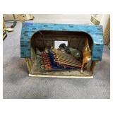 Metal Barn Toy w/Horses & Gates