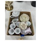 Porcelain Teacups - Saucers - Pitcher & More