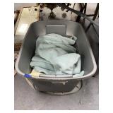 Terry Cloth Bath Towels in Plastic Bin w/Lid