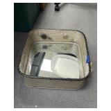 Metal Mirrored Tray 16"x16"x6"
