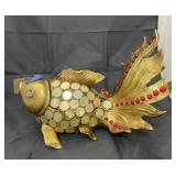 Gold Toned Koi Fish Trinket Box