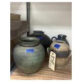 4 - Pottery Vases - 1 is damaged