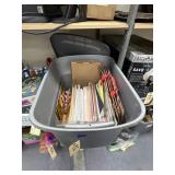 Assorted Card Stock in Plastic Bin w/Lid