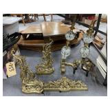 Metal Gold Toned Fireplace Brackets & More