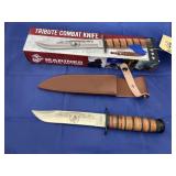 US Marine Corps Tribute Knife w/Leather Sheath