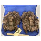 Pair Lion Wall Dï¿½cor Pcs