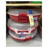 3 -Plastic  Wreath Storage Boxes