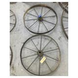 2 - Iron Wagon Wheels 29"Dia