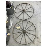 2 - Iron Wagon Wheels 29"Dia