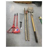 Shovel - Post Hole Digger - Metal Rake & Tools