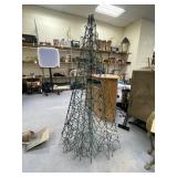 Metal Folding Lighted Christmas Tree