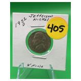 1952-D Jefferson Nickel Very Fine