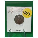 1937-P Lincoln Wheat Cent Very Fine