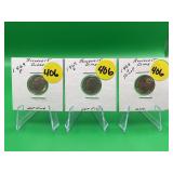 3 - 1969 Roosevelt Dimes P&D Ext Fine