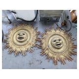 Pair Metal Outdoor Sun Dï¿½cor 45"