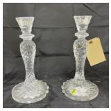 Pair Waterford Crystal Candlestick Holders
