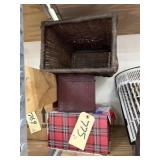 Wicker Bucket - Wooden Box - Card Box
