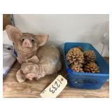 Pig Figure - Pinecone Candles
