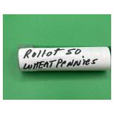Roll of 50 Wheat Pennies