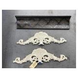 2 Pcs - Wall Dï¿½cor & Metal/Wood Wall Shelf 36"