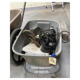 2 - Submersible Pumps & More in Plastic Bin