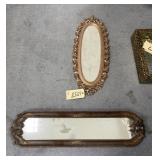 2 - Wall Mirrors 31"L x 8" & smaller