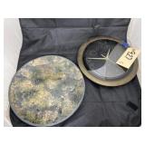 Mosaic Glass Tray & Wall Clock