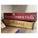 Wooden Dr Pepper & RC Cola Crates