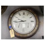Metal Battery Op Framed Clock/Thermometer